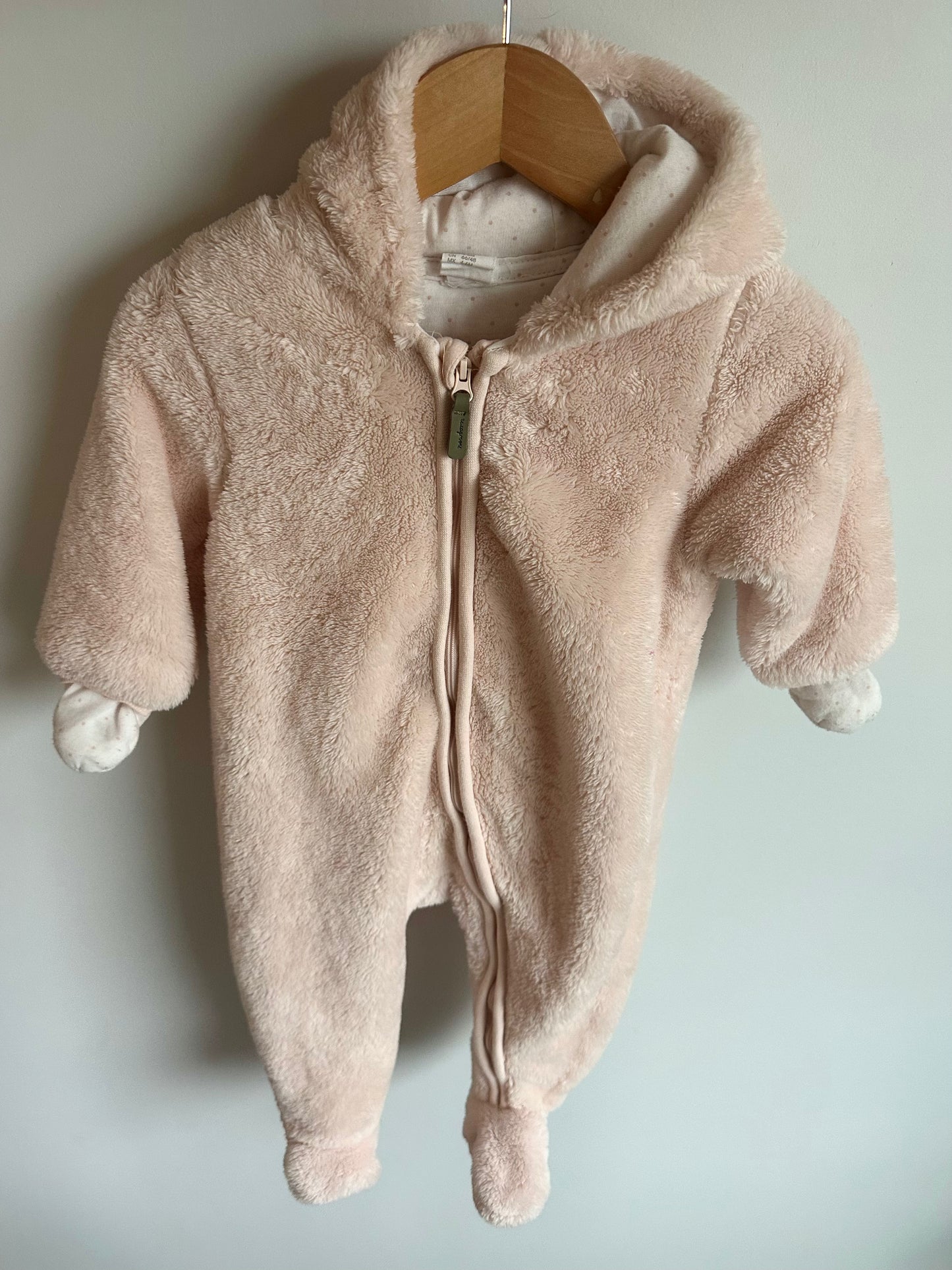 H&M Pink Heart Bunting Suit / 3-6m