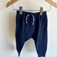 Navy Drop Crotch Pants / 12-18m