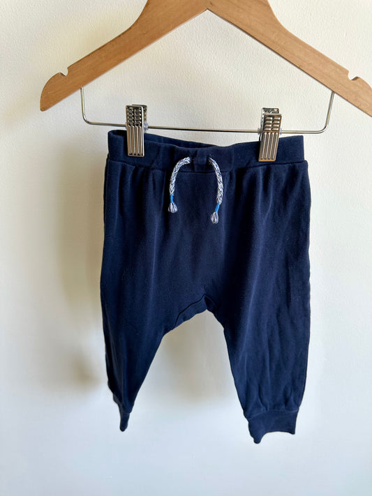 Navy Drop Crotch Pants / 12-18m