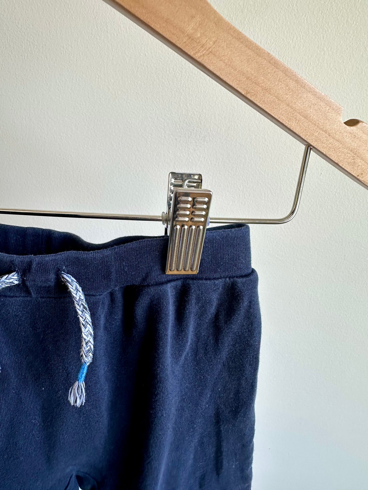 Navy Drop Crotch Pants / 12-18m