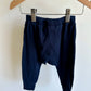 Navy Drop Crotch Pants / 12-18m