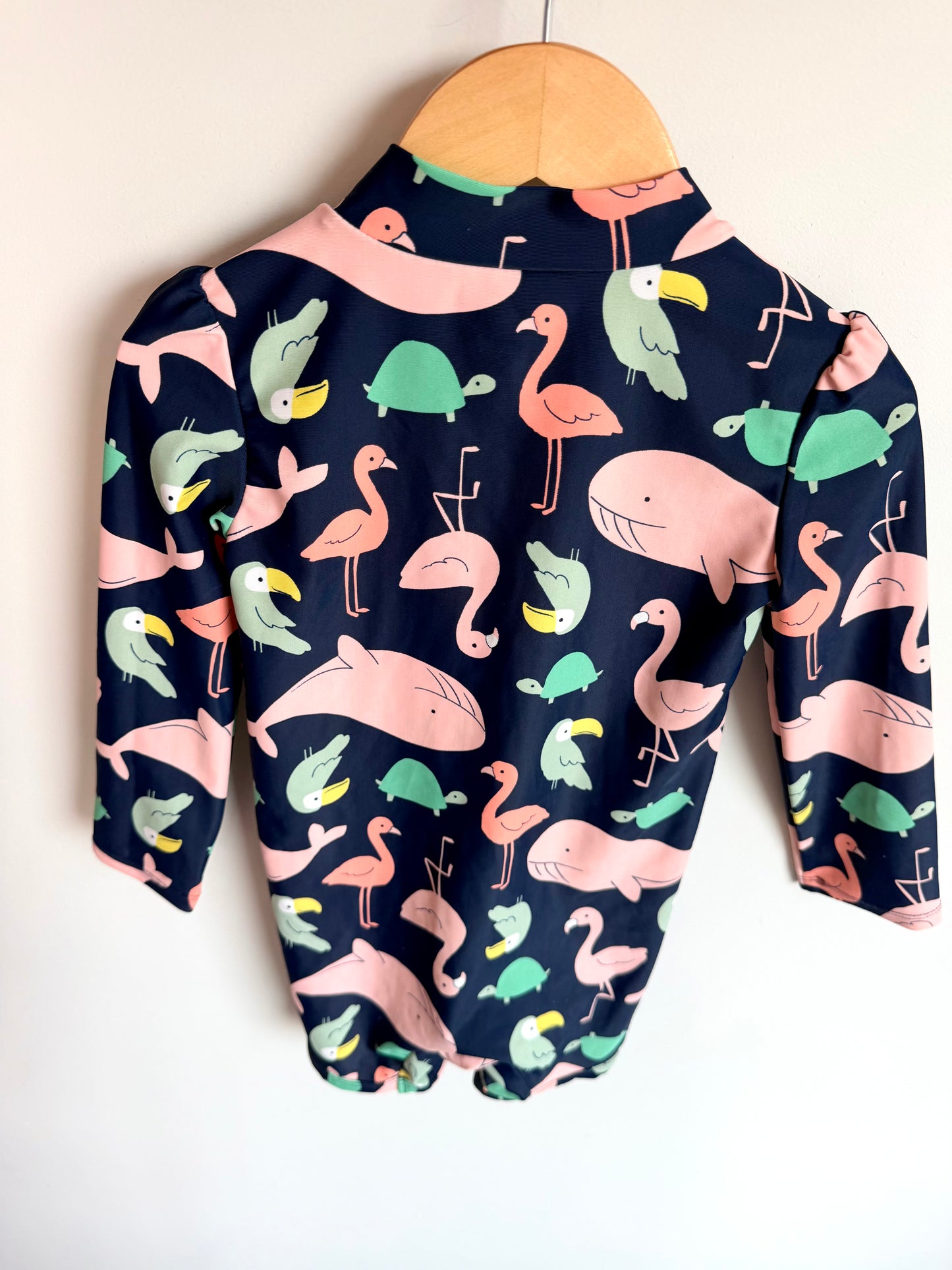 Long Sleeve Whale and Friends Swimsuit / 3T