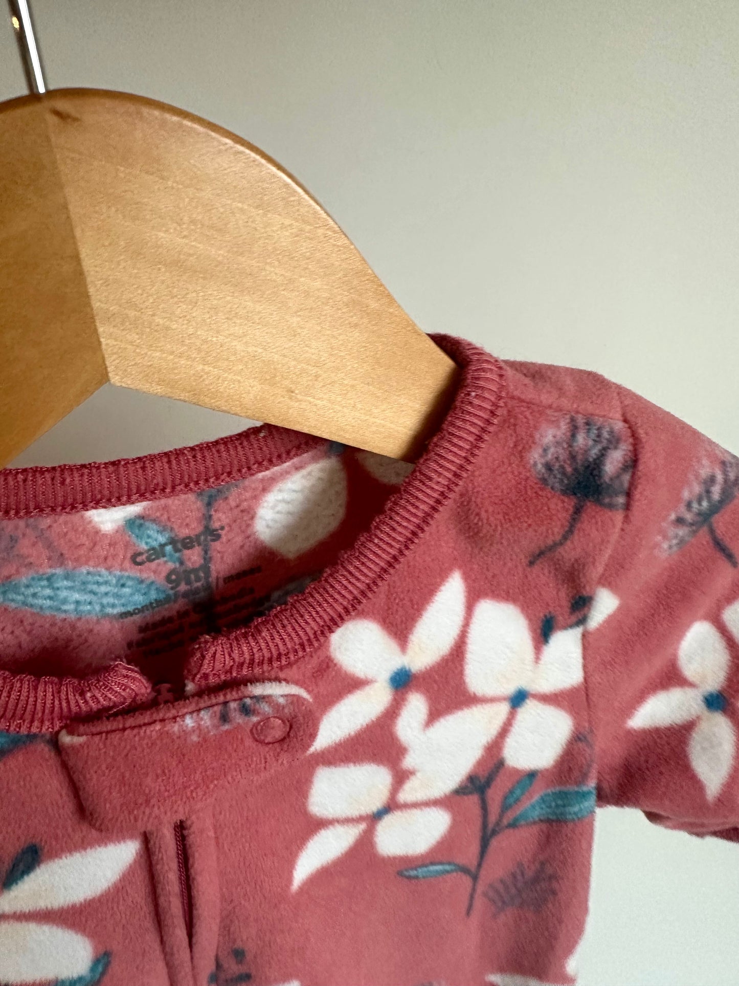 Fleece Rouge Flower Sleeper / 9m