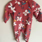 Fleece Rouge Flower Sleeper / 9m