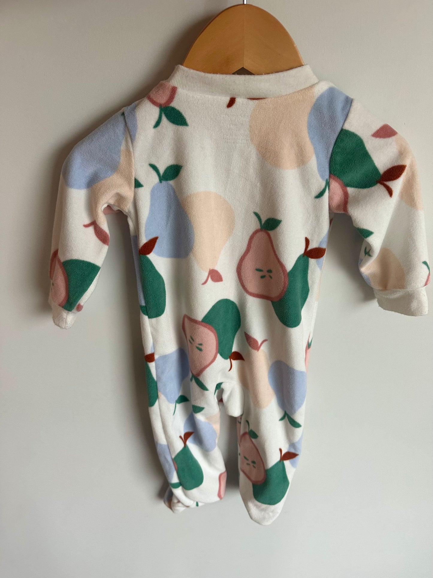 Pear White Fleece Sleeper / 9m
