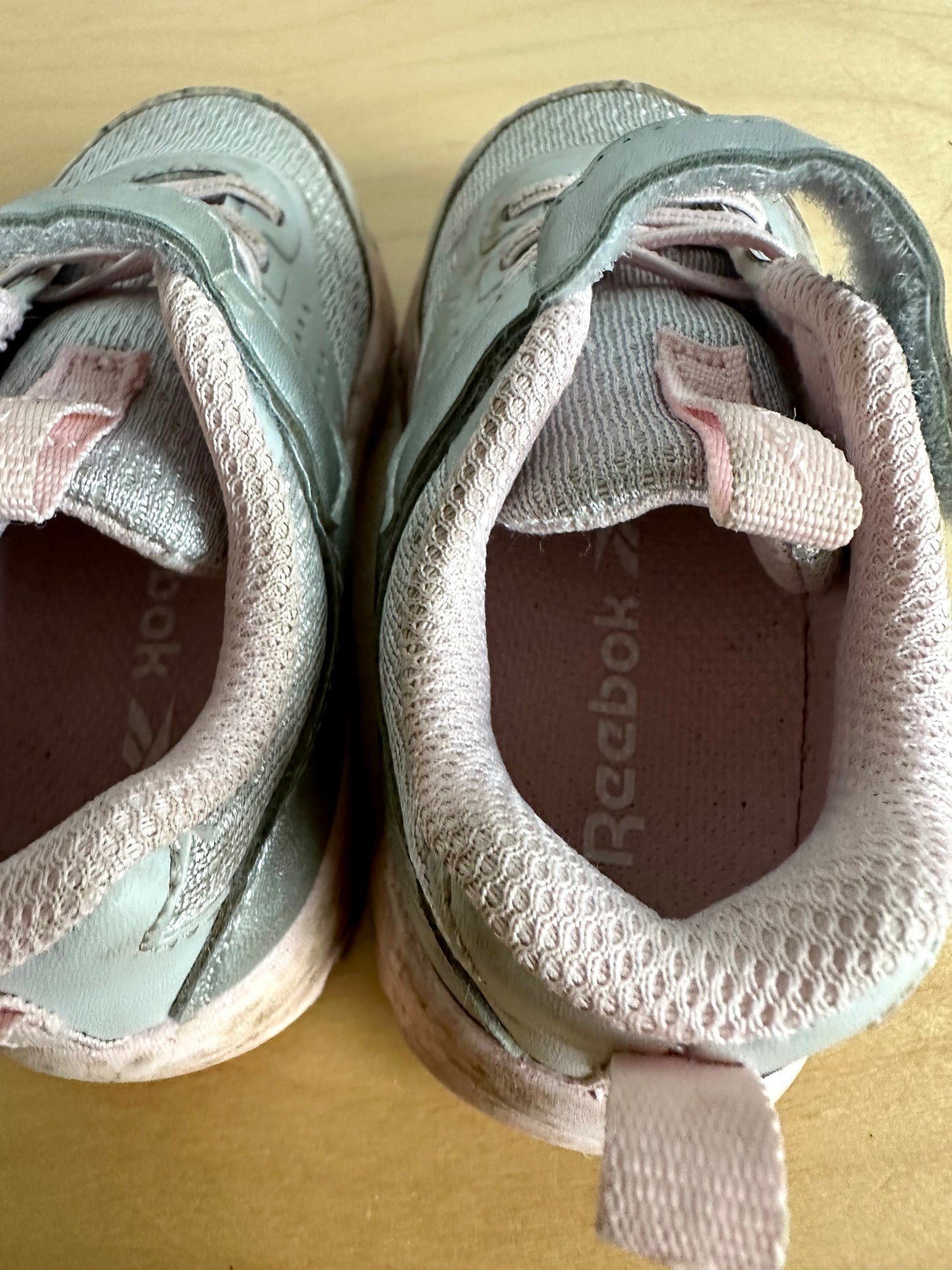 Grey and Pink Reebok Runners / Size 5 Toddler