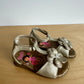 Flower Gold Shiny Sandals / Size 5 Toddler