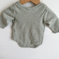 Set of 2 Organic Long Sleeve Bodysuits - Green + Pink / 6-9m