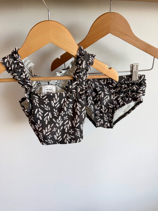 2 Piece Grey Ruffle Swimsuit / 18m