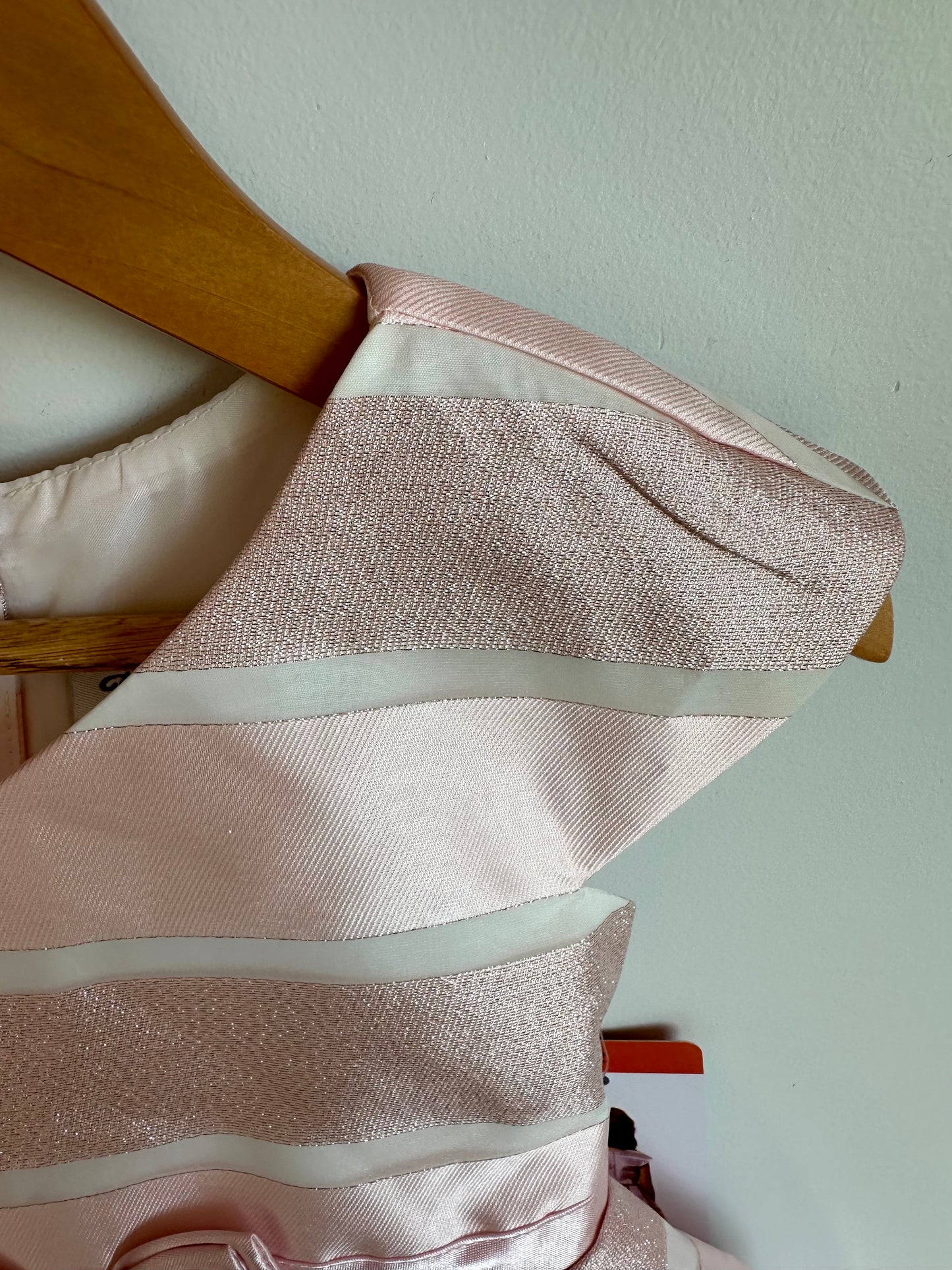 Pink Stripe Bow Dress (With Tags)  / 2T