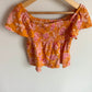 Orange Rushing Floral Top / 6-7 years (sm)