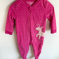 Pink Fleece Unicorn Sleeper / 18m