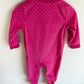 Pink Fleece Unicorn Sleeper / 18m