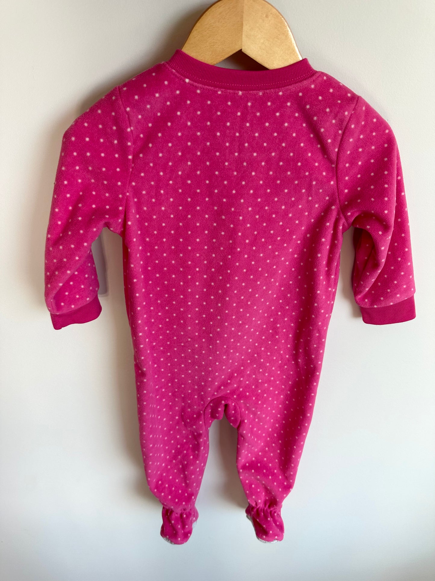 Pink Fleece Unicorn Sleeper / 18m