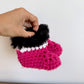 Pink Knit Baby Booties / 12-18m