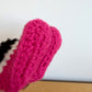 Pink Knit Baby Booties / 12-18m