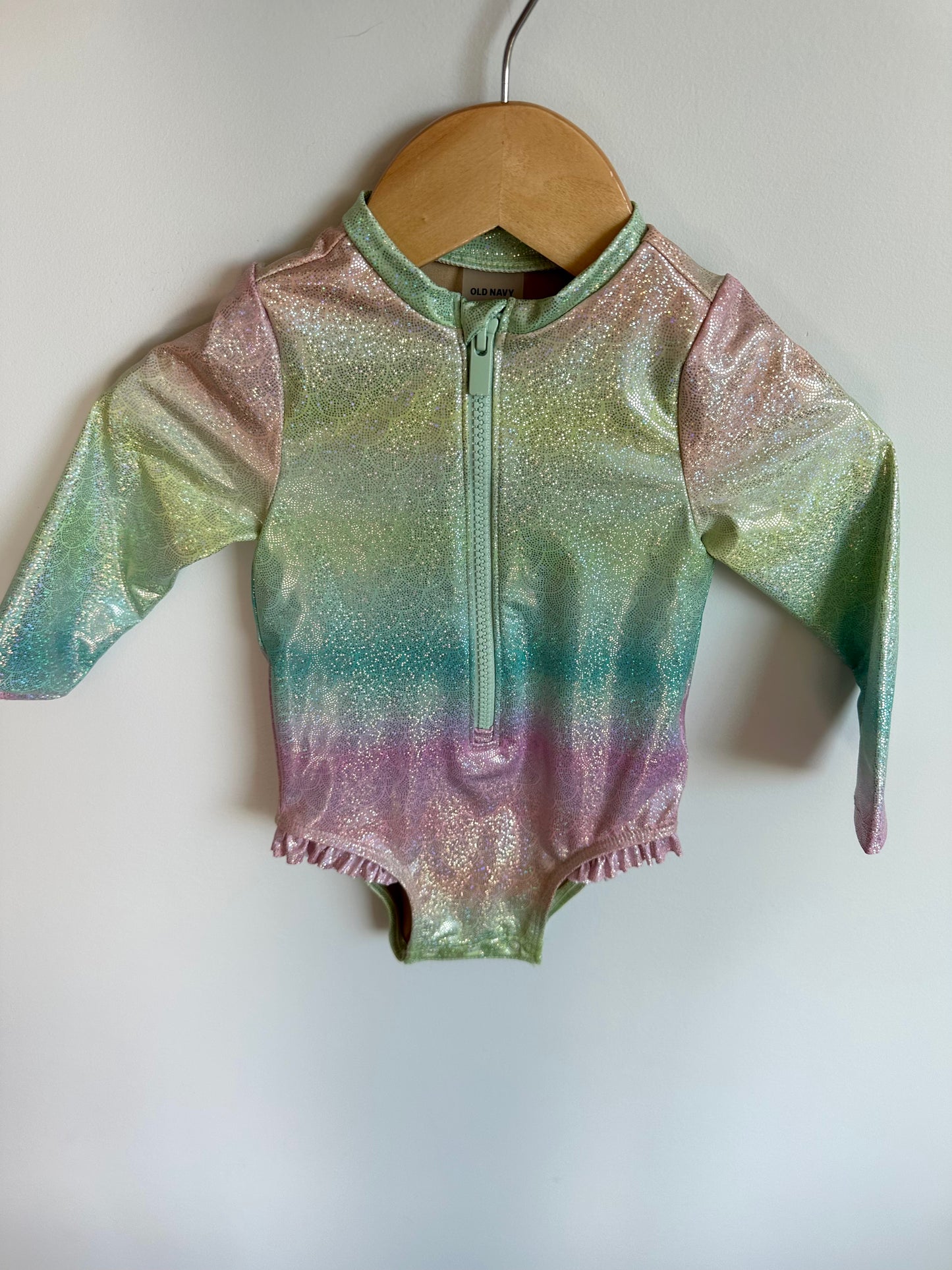 Sparkle Long Sleeve Swimsuit / 12-18m
