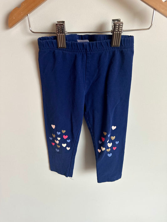 Heart Knee Cropped Leggings / 3T