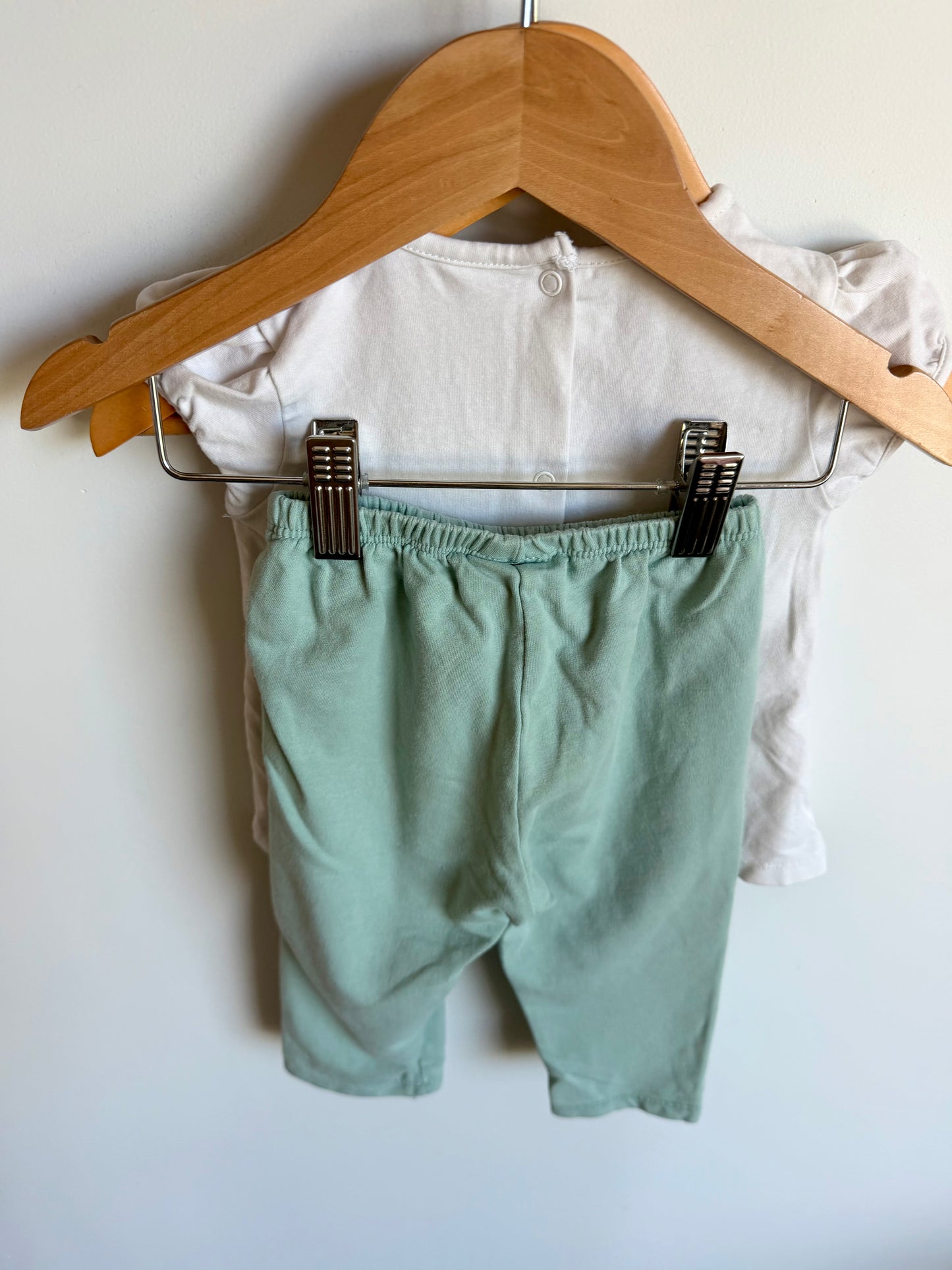 Mayoral Floral Top + Sage Pants Set (PLAY) / 12m
