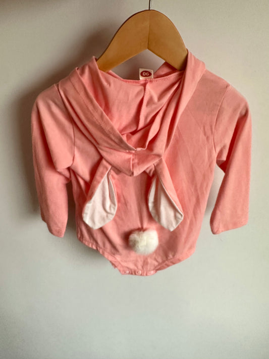 Bunny Ears + Tail Bodysuit / 12m