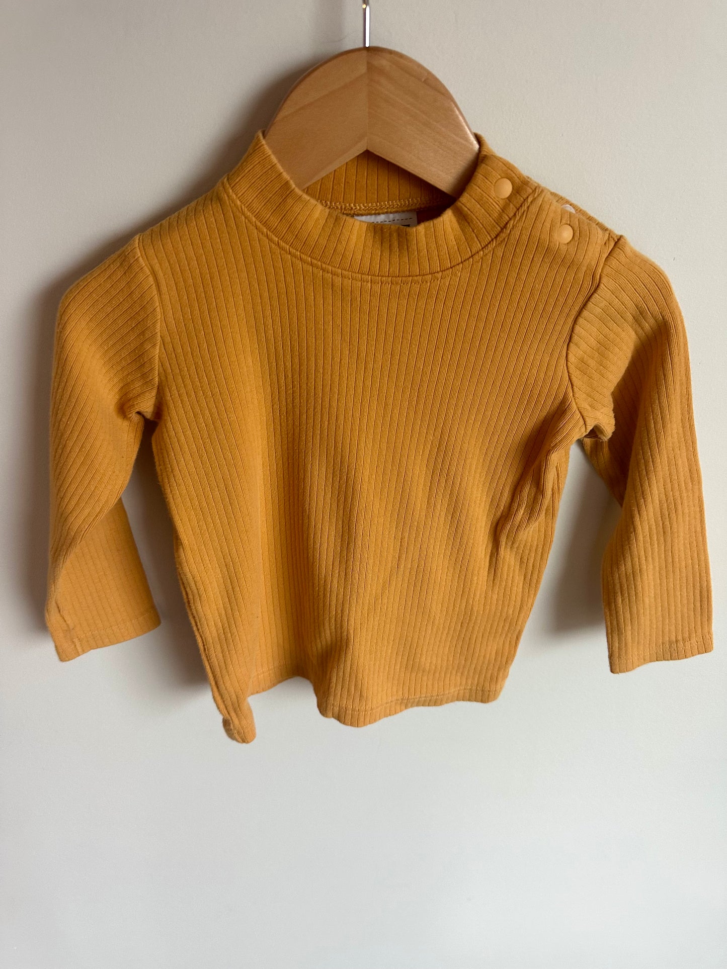 Marigold Ribbed Long Sleeve Top / 18-24m
