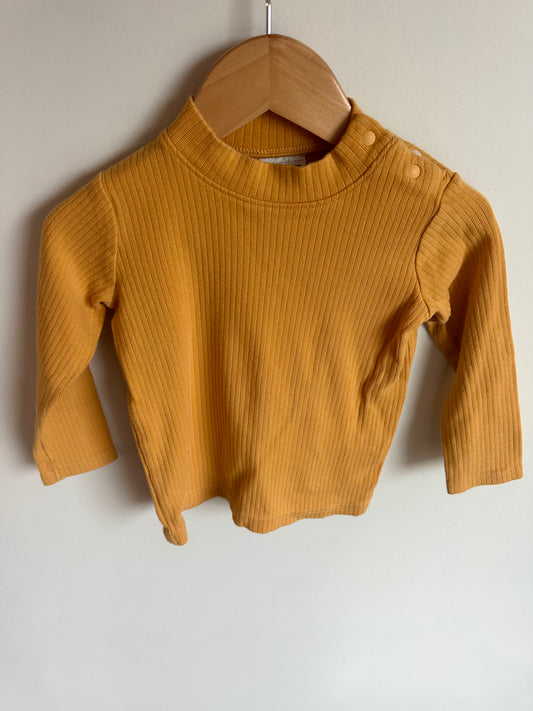 Marigold Ribbed Long Sleeve Top / 18-24m