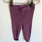 Viscose Plum Ribbed Pants / 12-18m