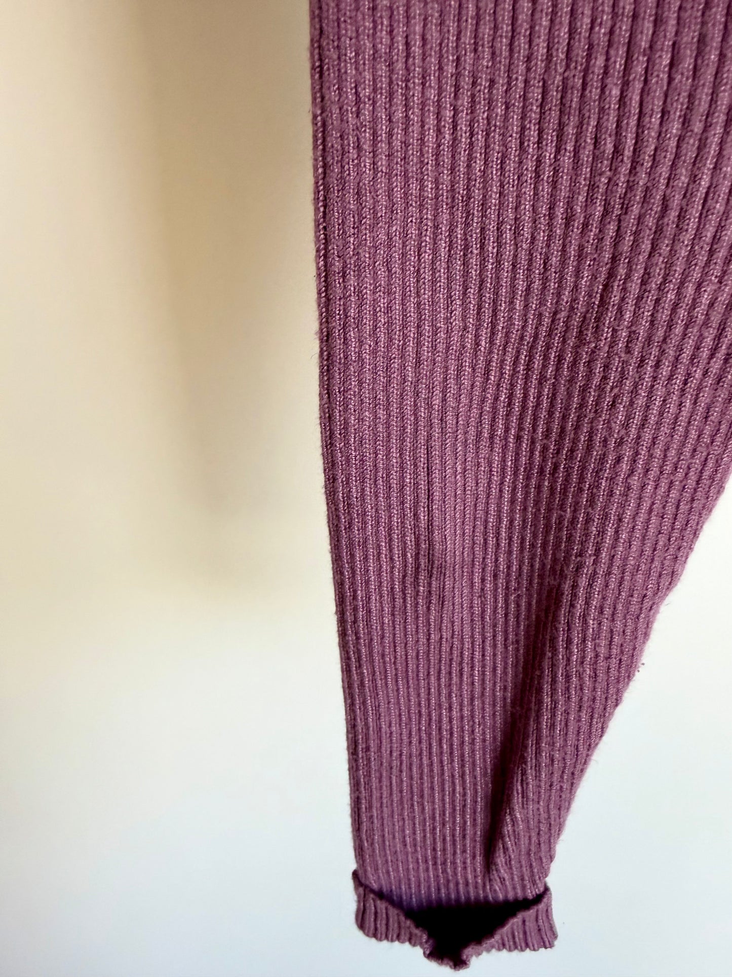 Viscose Plum Ribbed Pants / 12-18m
