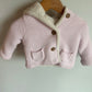 Blush Fleece Hood Sweater / 9m