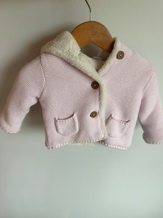 Blush Fleece Hood Sweater / 9m