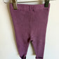 Viscose Plum Ribbed Pants / 12-18m
