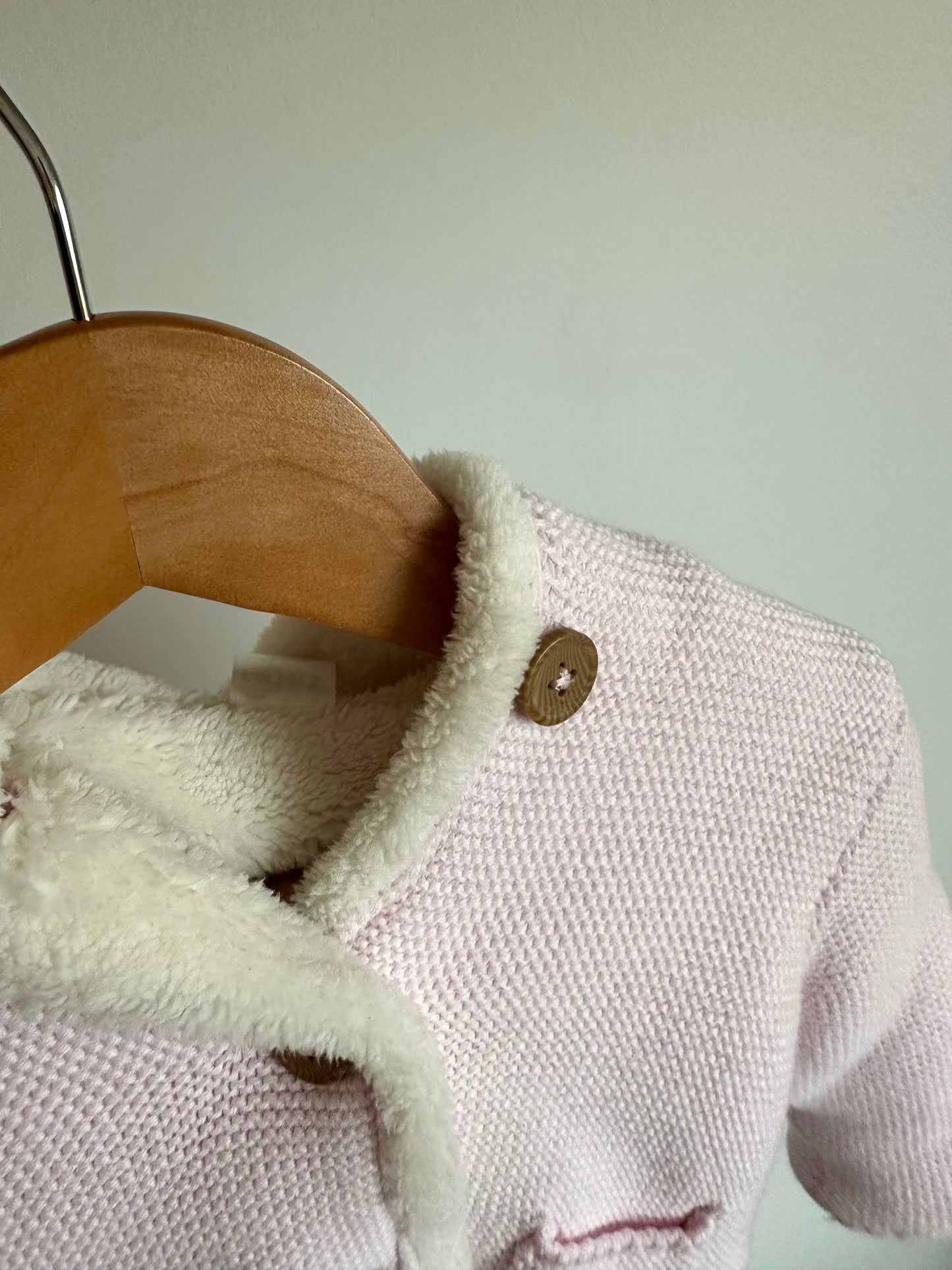 Blush Fleece Hood Sweater / 9m