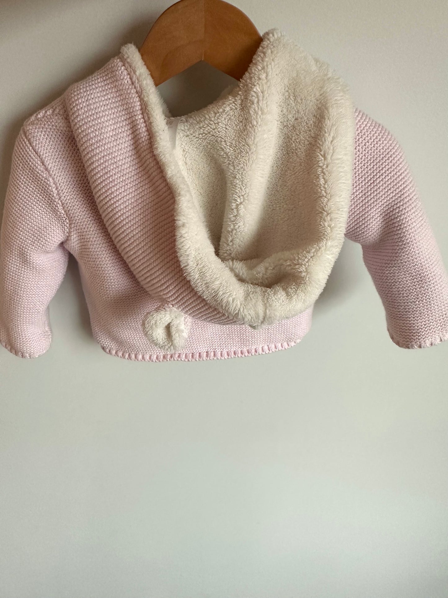 Blush Fleece Hood Sweater / 9m