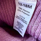 Viscose Plum Ribbed Pants / 12-18m