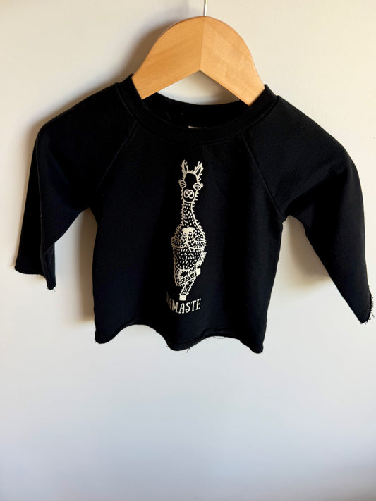 Llamaste Black Crewneck / 18m