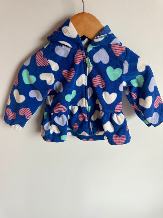 Heart Hood Zipper Sweater / 9m