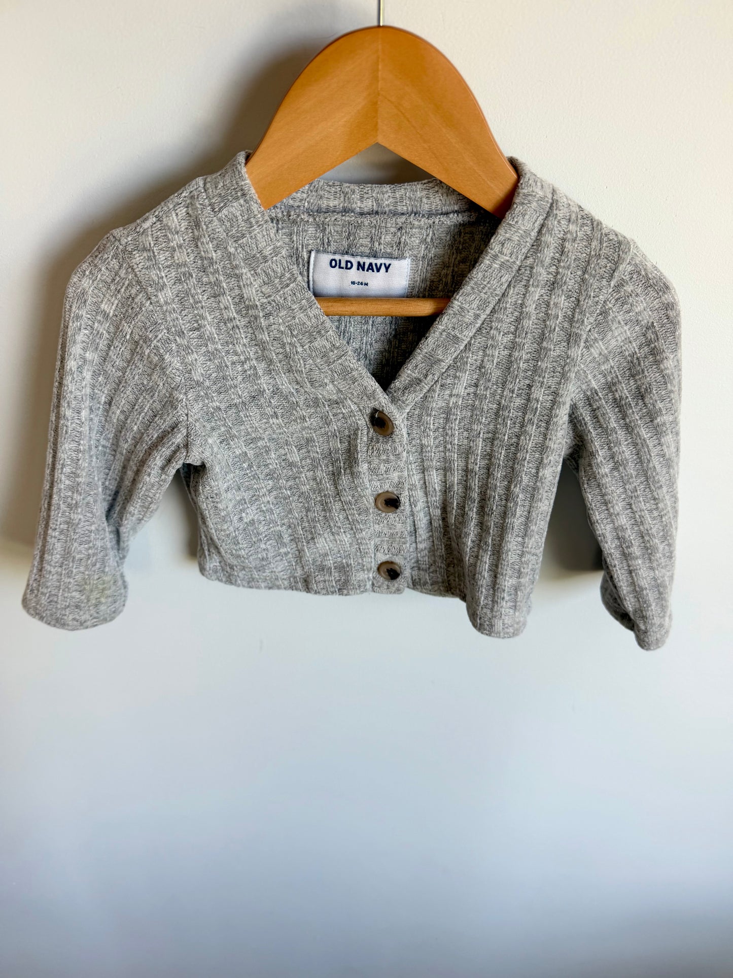 Soft Grey Cardigan / 18-24m