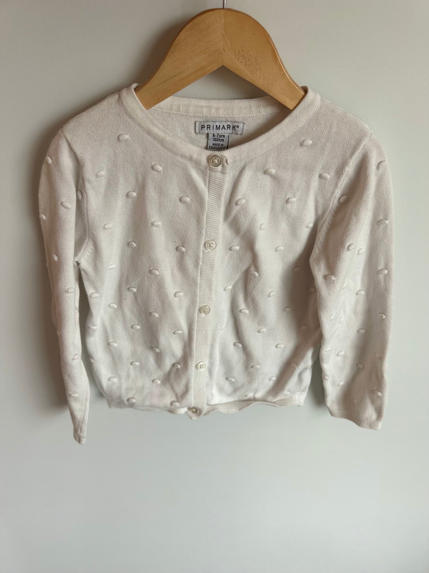 Dotted White Cardigan (PLAY) / 6 years