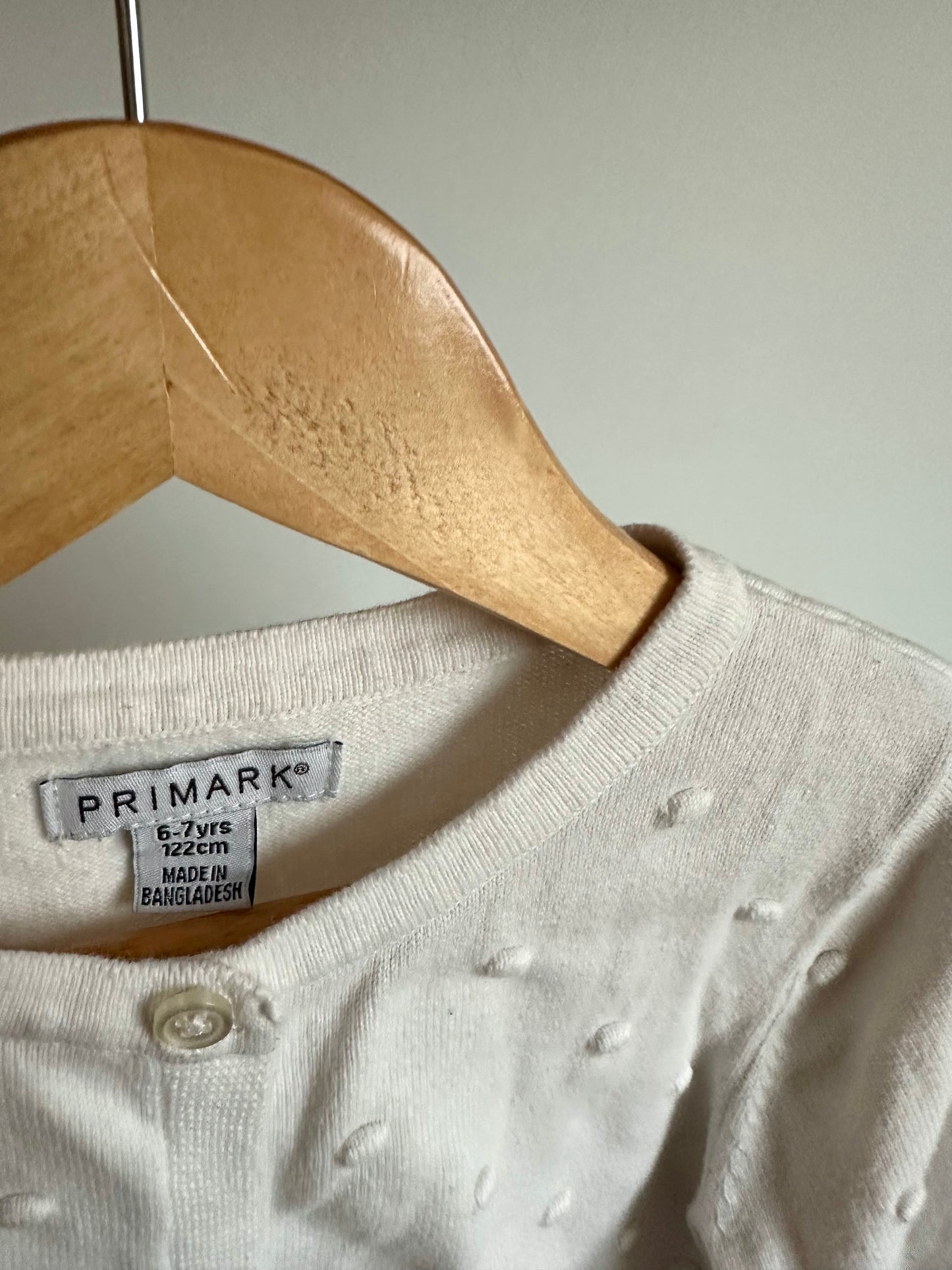 Dotted White Cardigan (PLAY) / 6 years