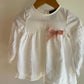 White Tunic with Pink Bow / 2T