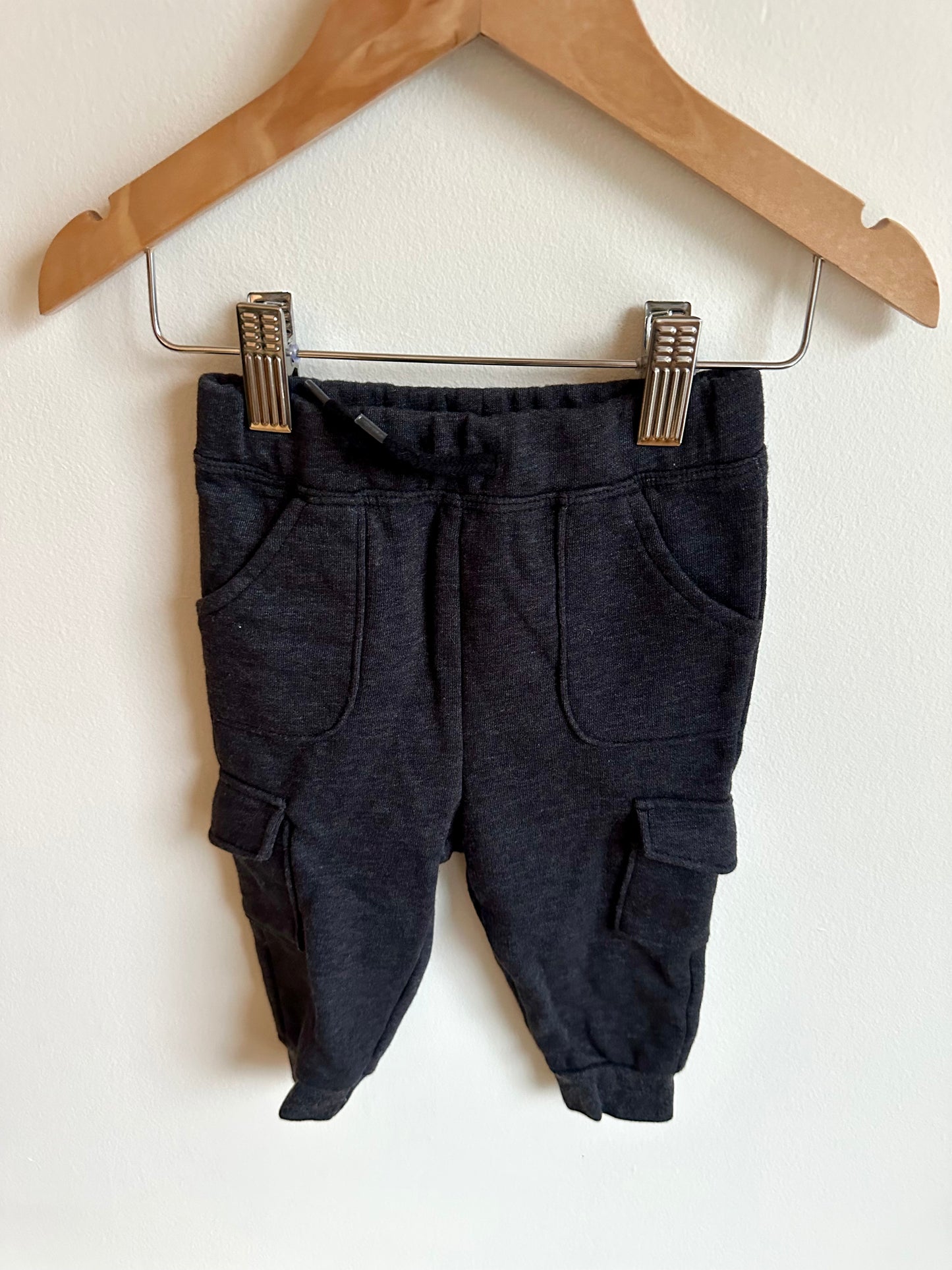 Charcoal Cargo Sweat Pants / 6-12m