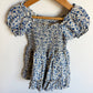 Blue Floral Ruched Dress / 18-24m