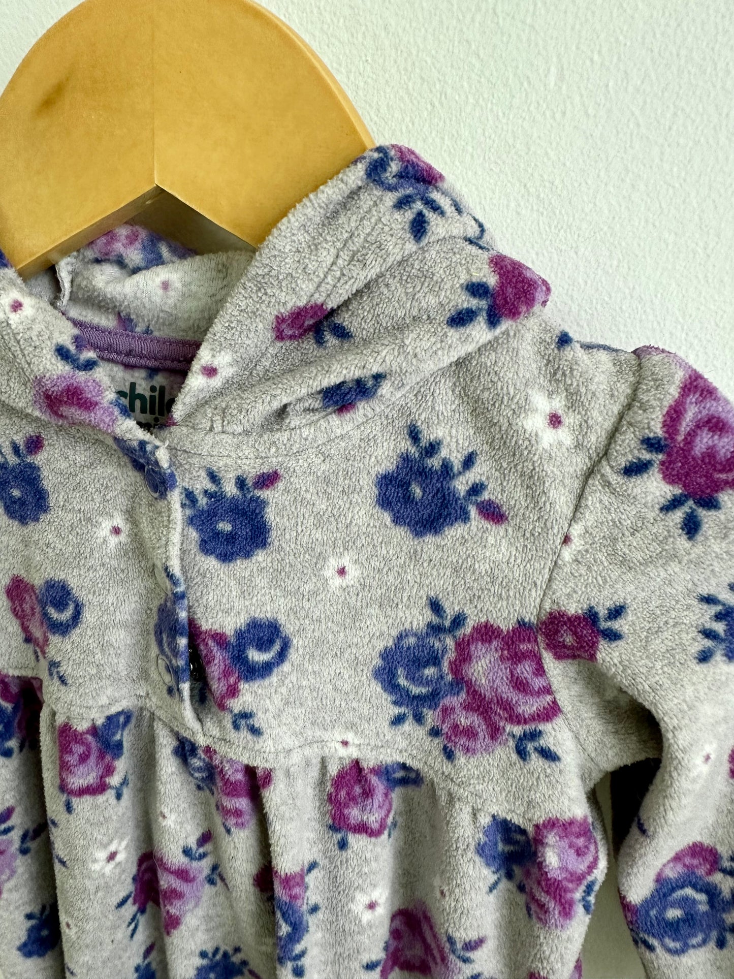 Fleece Floral Jumpsuit / 18m