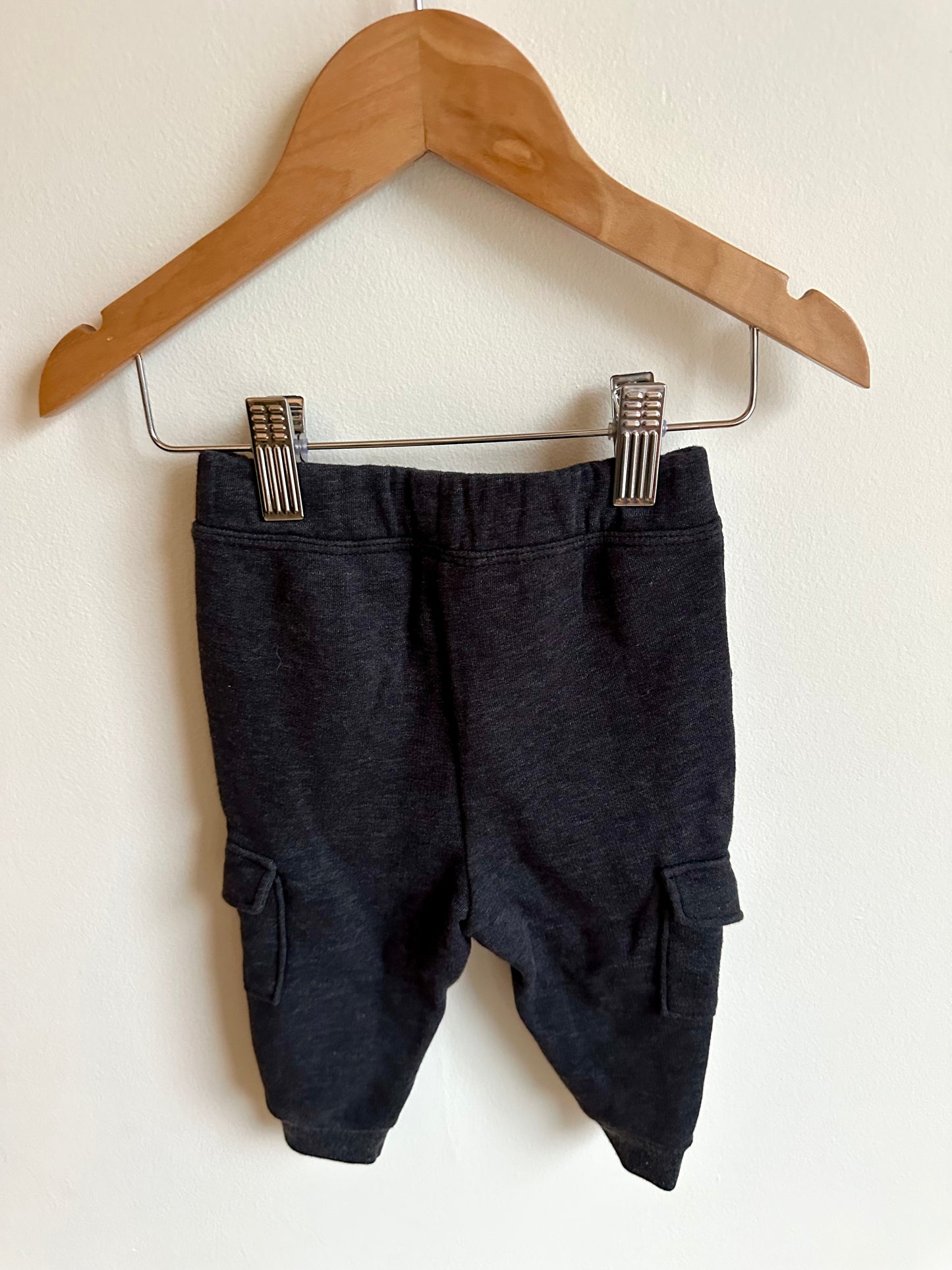 Charcoal Cargo Sweat Pants / 6-12m