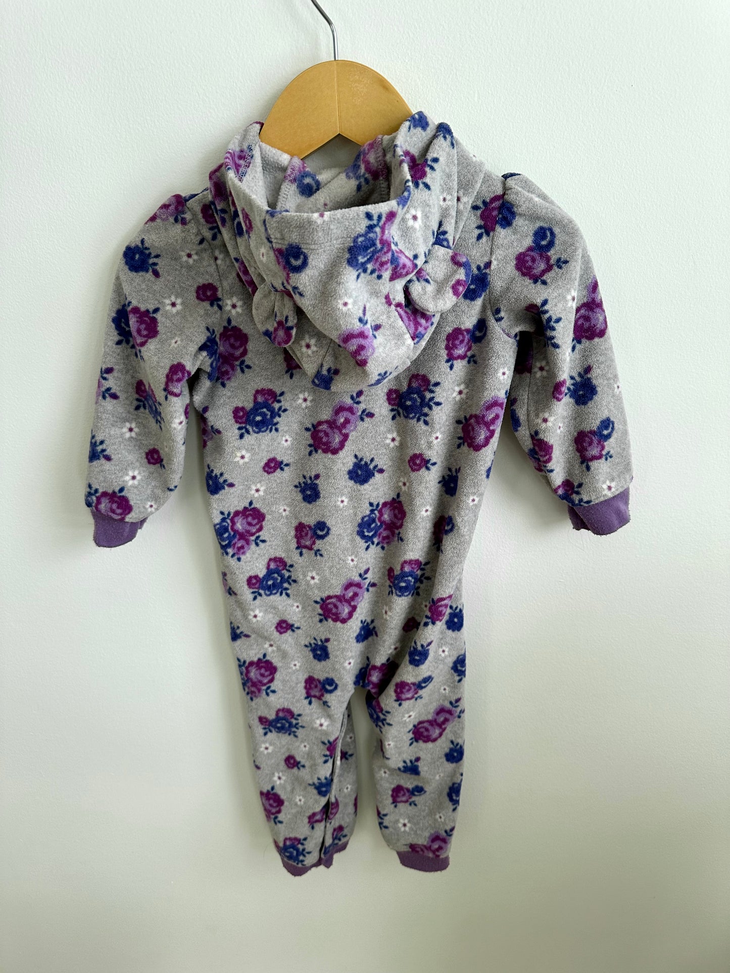 Fleece Floral Jumpsuit / 18m