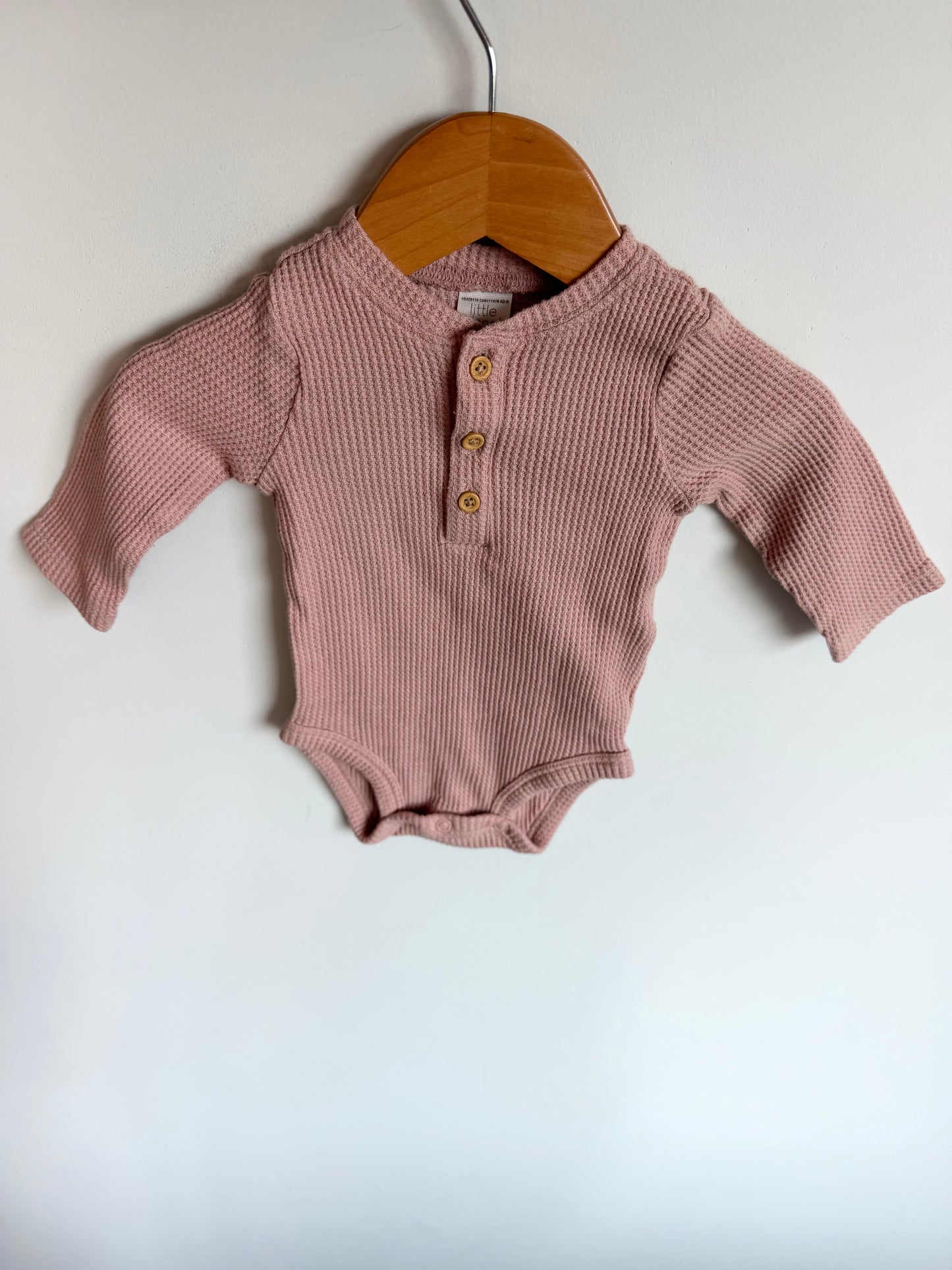 Waffle Blush Bodysuit / 6m