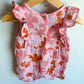 Deux Par Deux Pink Floral Romper / 24m