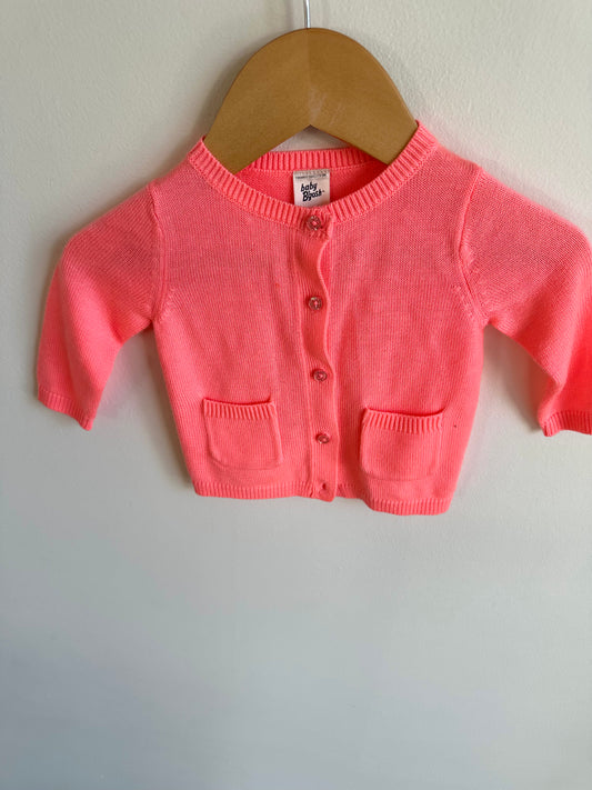 OshKosh Pink Pocket Cardigan / 0-3m