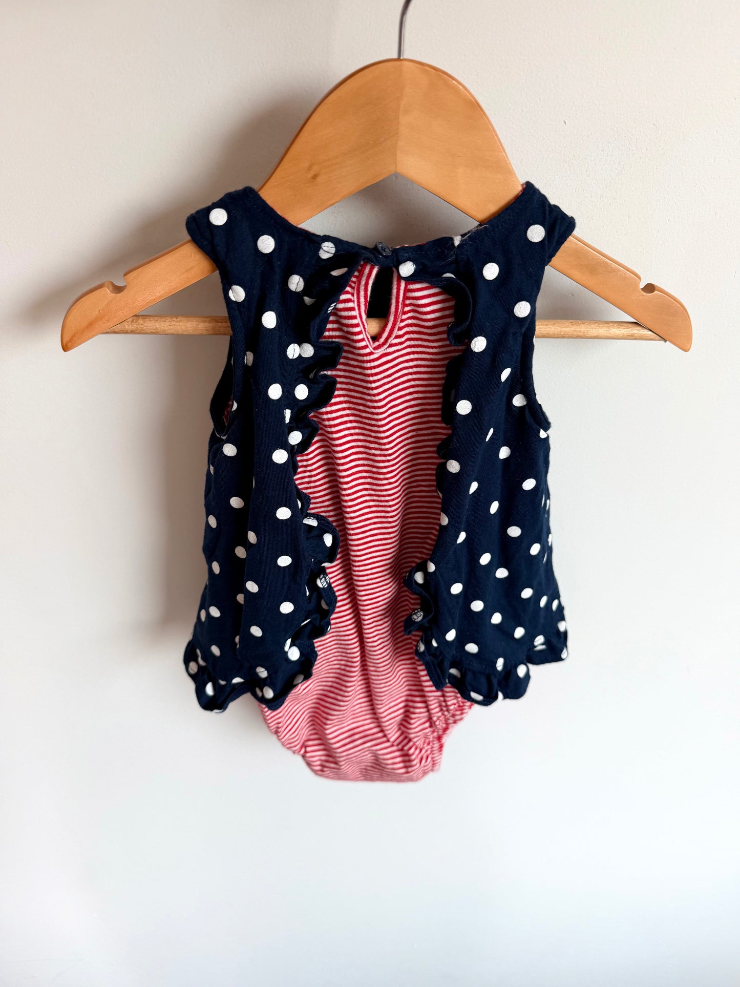 Polka Dot + Stripes Bodysuit / 6-9m