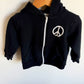 Good Vibe Tribe Black Zip Hoodie / 2T